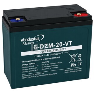 Bater�a Movilidad El�ctrica 12V 20Ah | VT 6-DZM-20-VT
